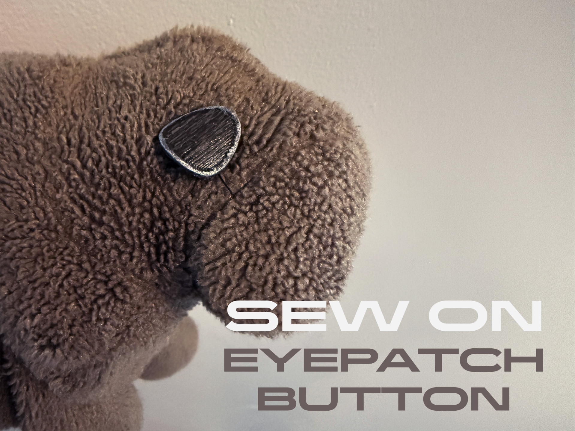 Sew On Eye Patch Button // For Stuffies