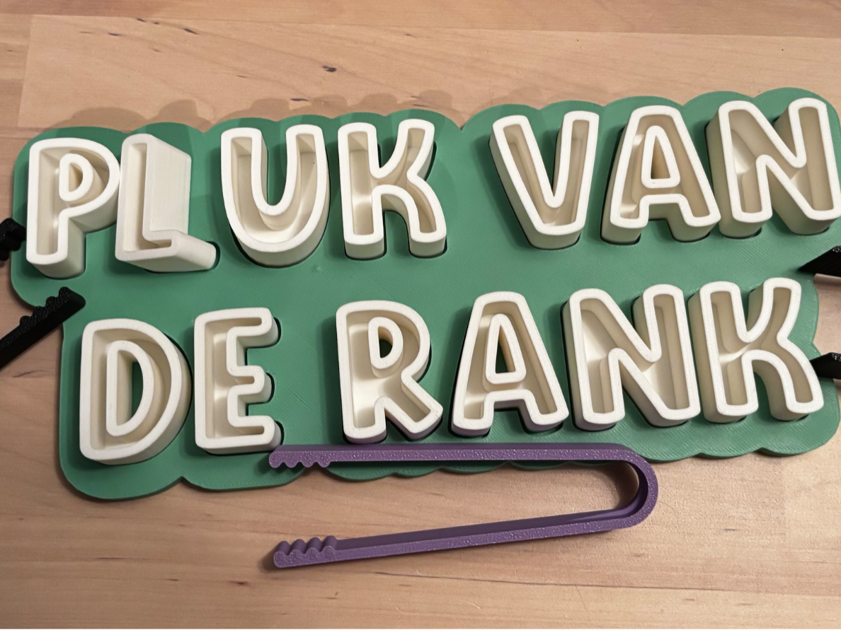 Pluk van de Rank sensorisch speelgoed, lettervorm