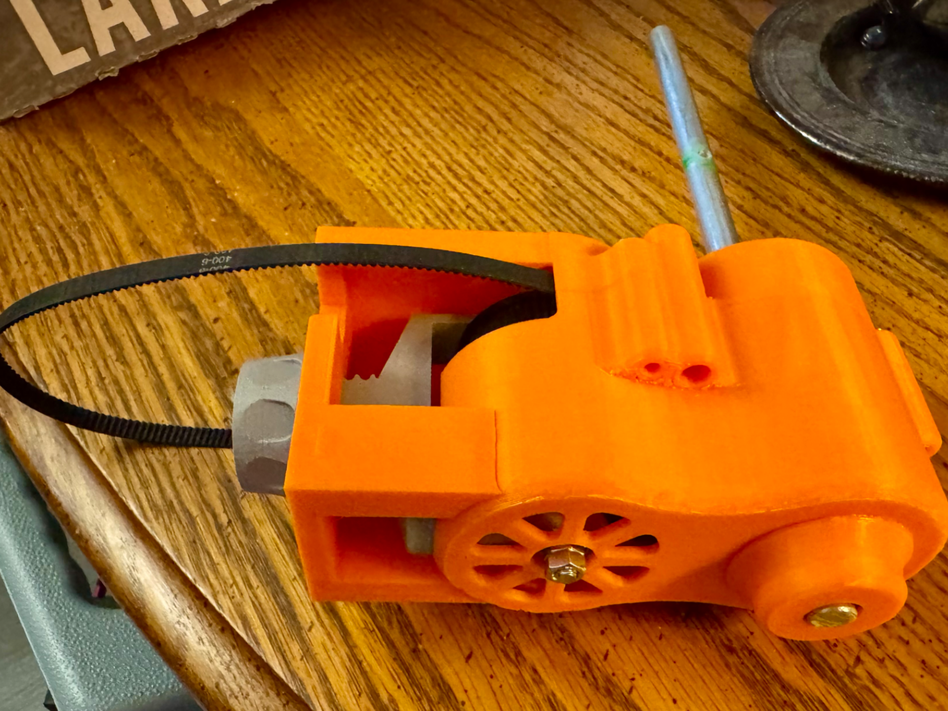 Transmission with adjustable Belt Tension