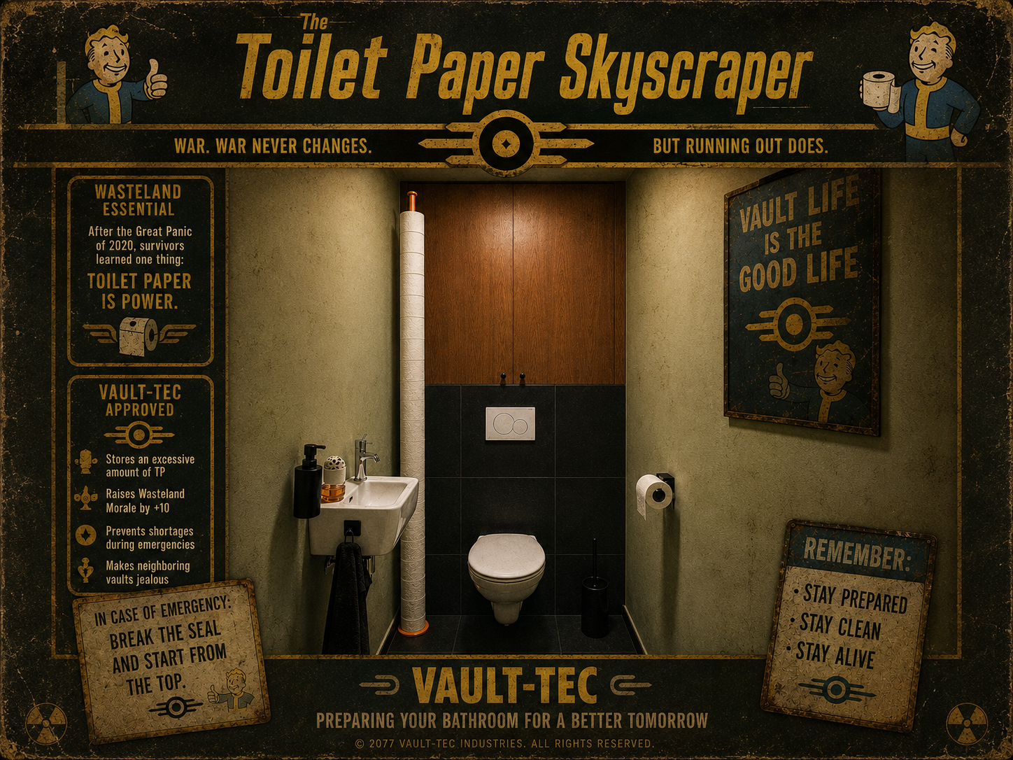The Toilet Paper Skyscraper