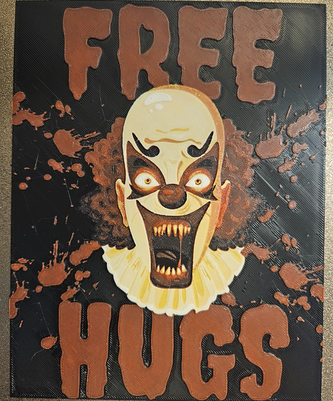 Halloween Killa Clown Free Hugs Deco HueForge