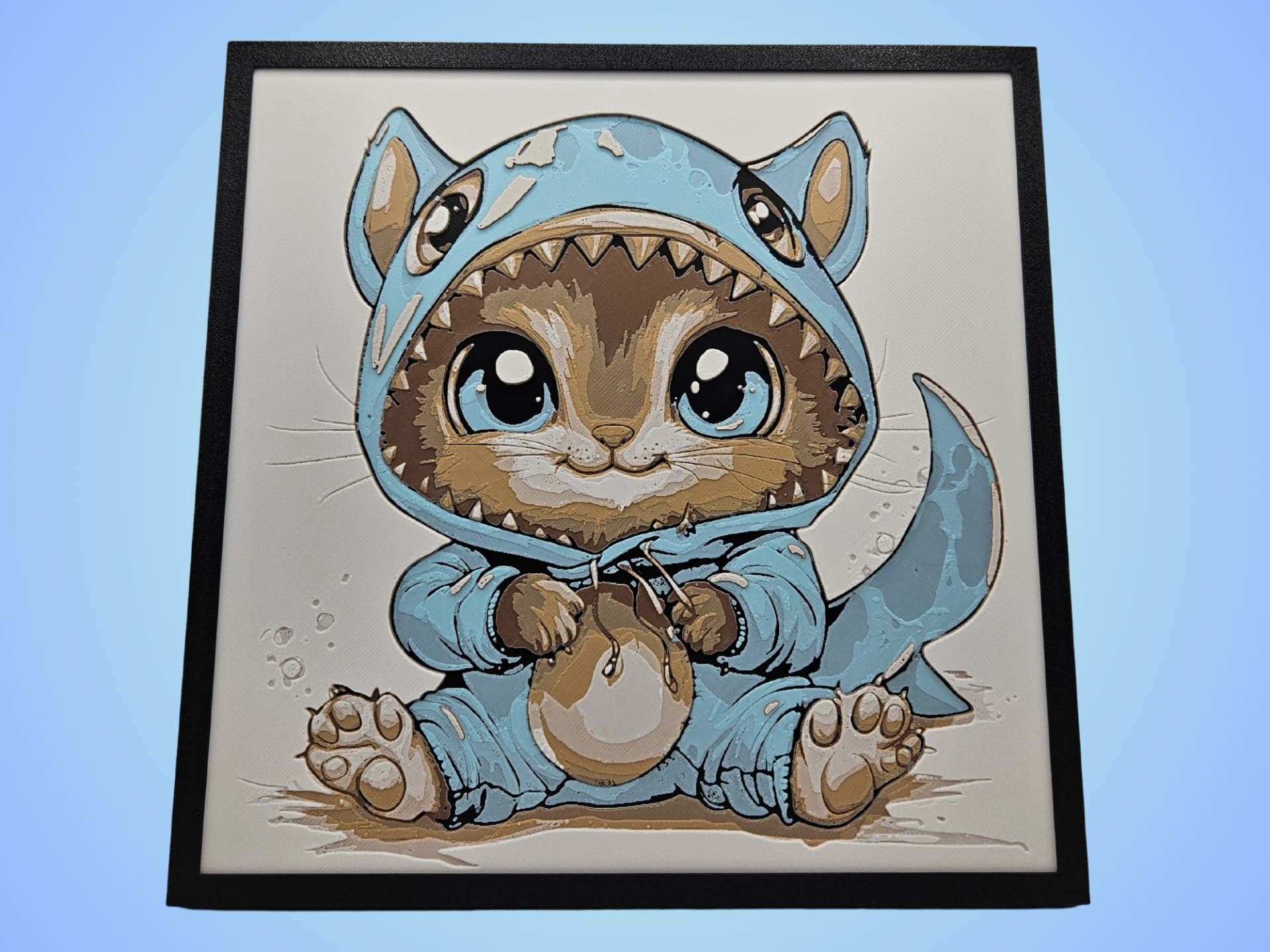 Kitten in a Shark Onesie
