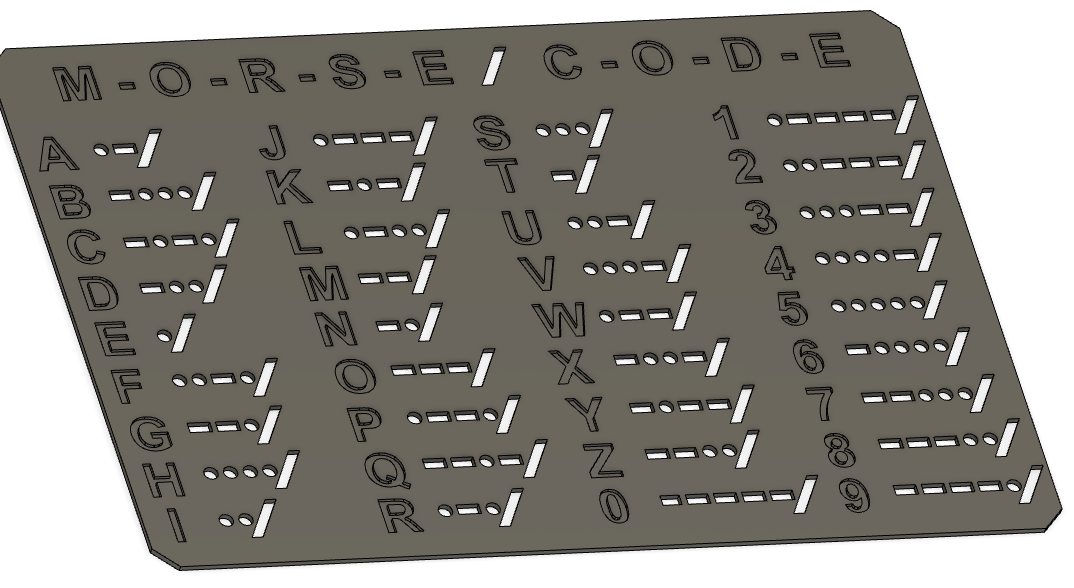 Morse code template