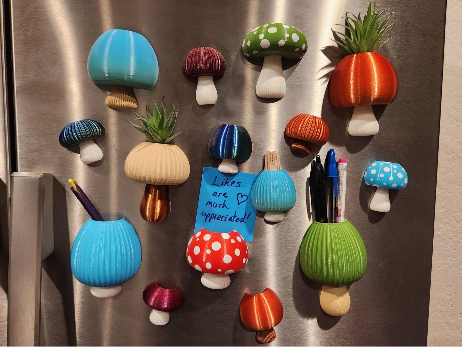 Mix-and-Match Mushroom Magnets- NEW SOLID VERSION!