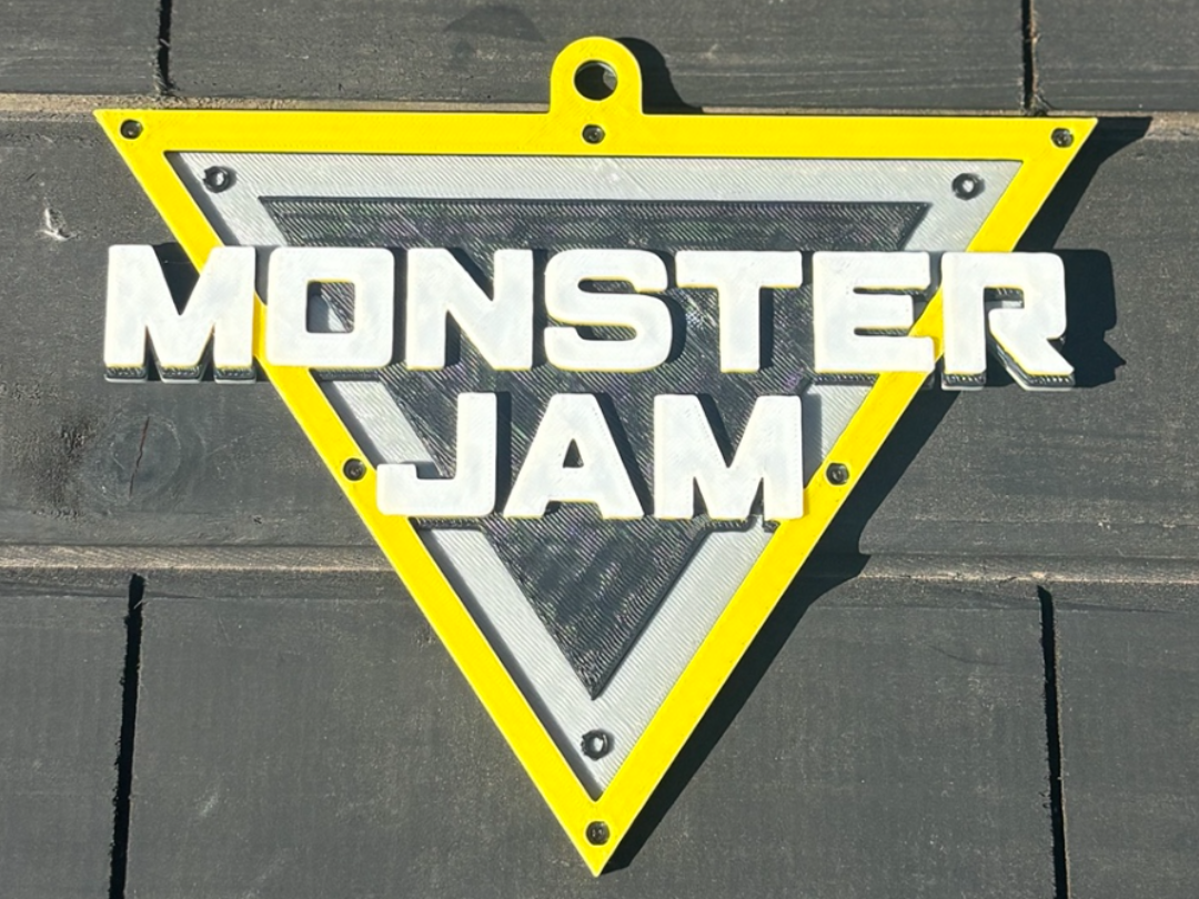 Monster Jam Logo Wall Art | Multicolor 3D Print