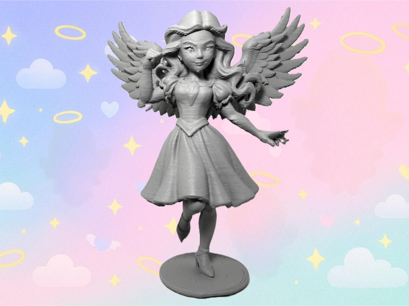 Angelic Warrior Heroine Miniature