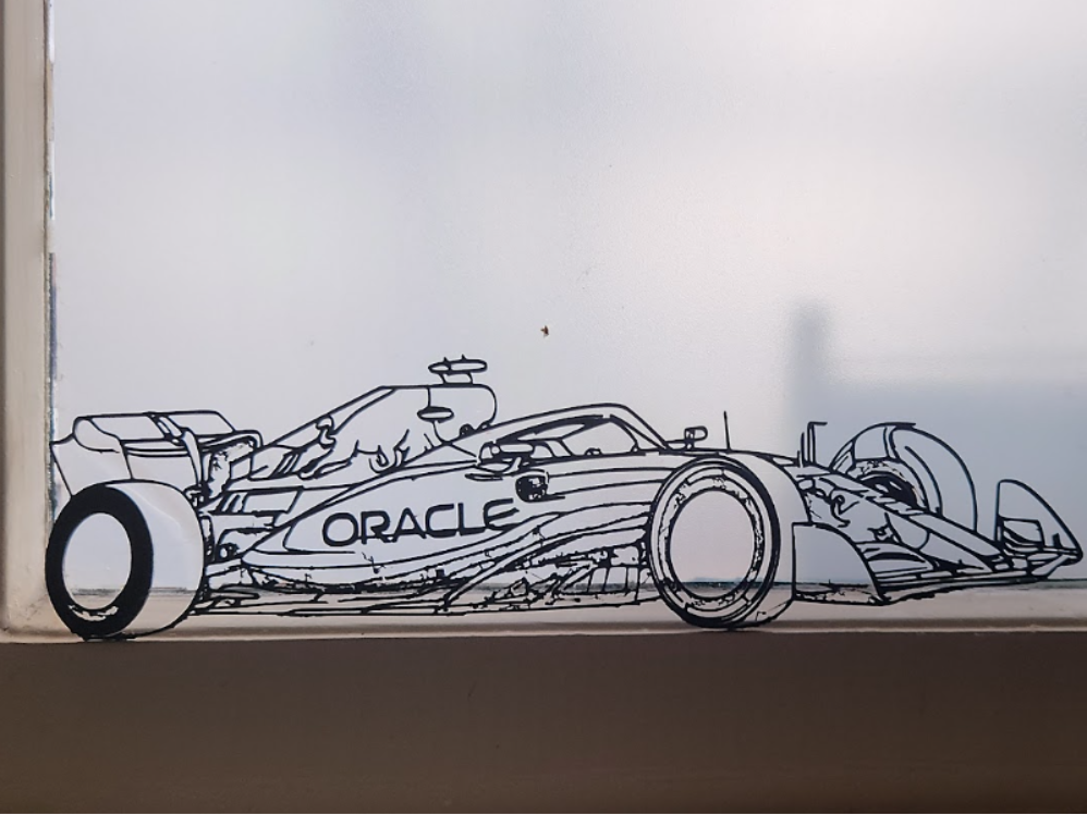 Red Bull Oracle RB21 F1 car Line wall art