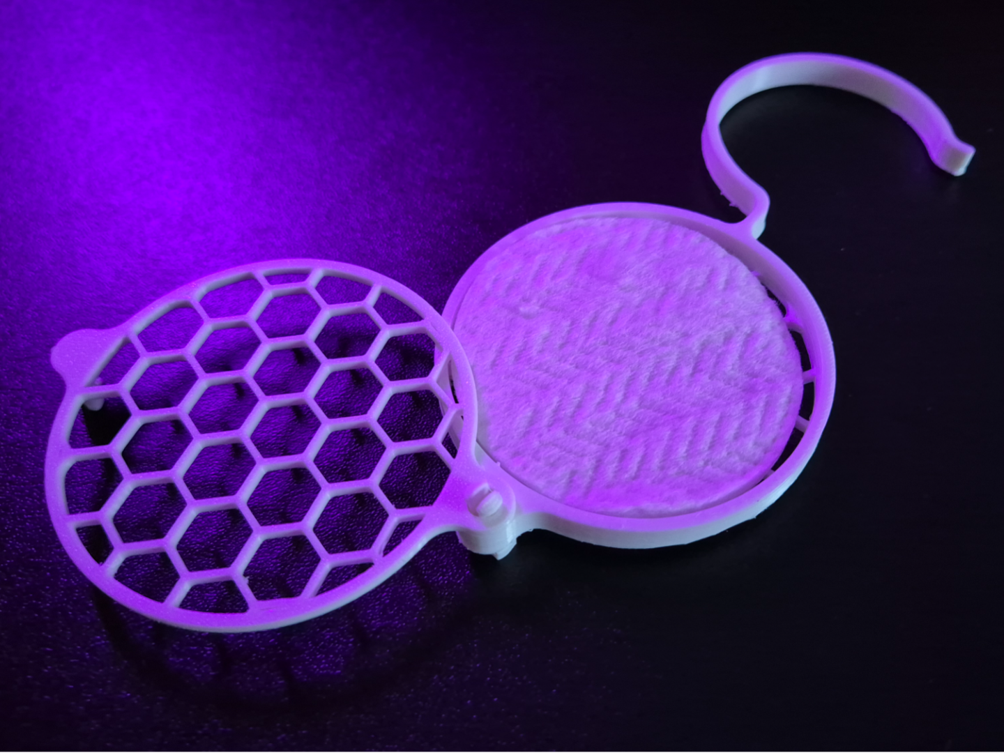 Closet perfume hook for cotton pads