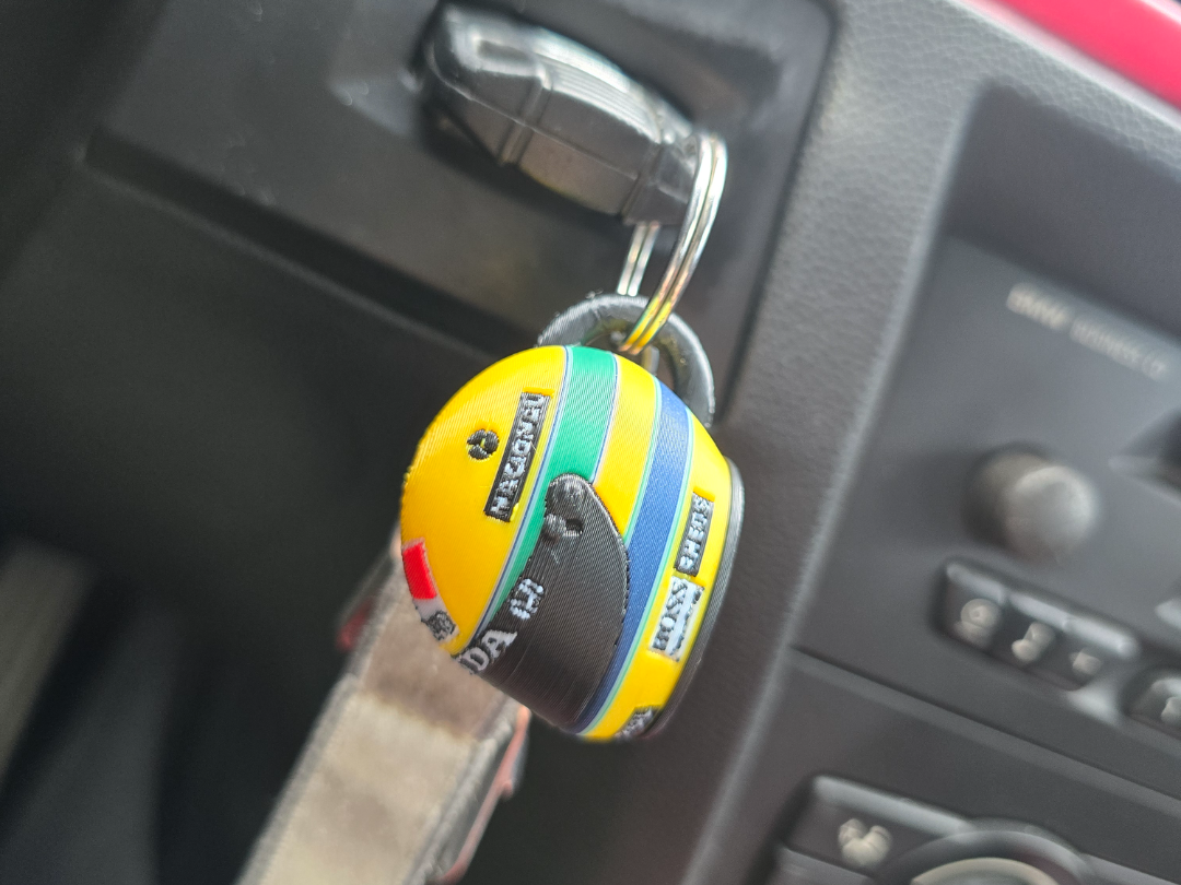 Ayrton Senna Helmet Keychain