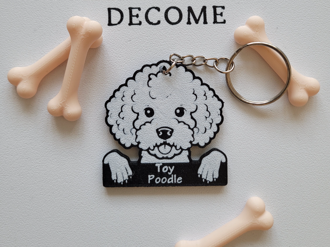 Toy Poodle Keychain