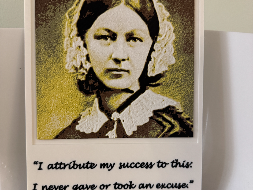 Florence Nightingale Portrait and Quote Nurse