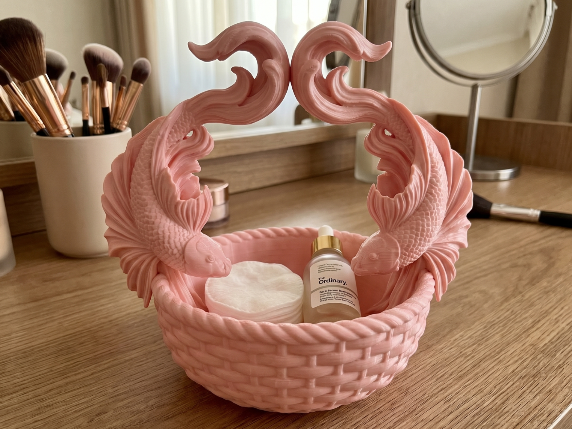 Betta Fish Basket Organizer – Makeup & Vanity Tray