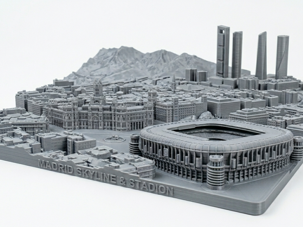 Madrid skyline  und real stadion