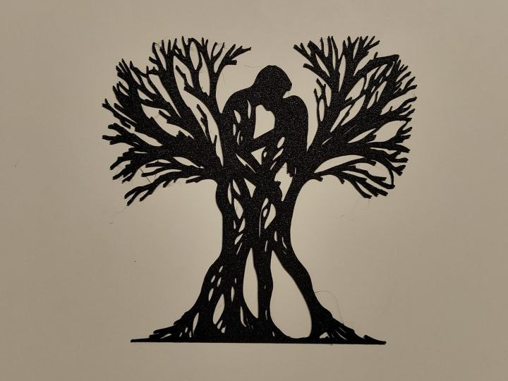 trees in love wall art