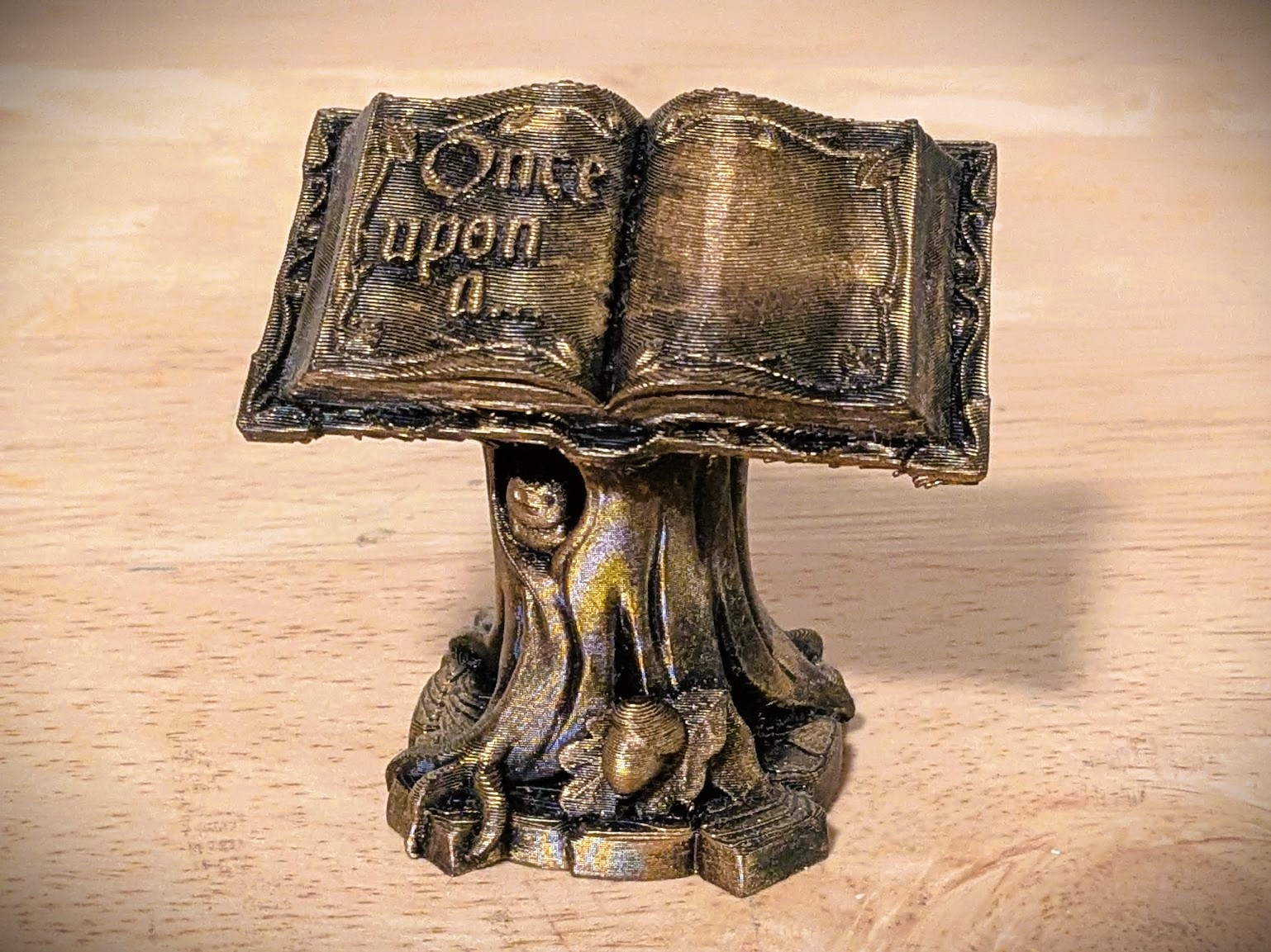 Fairytale Style Storybook Tome on a Pedestal