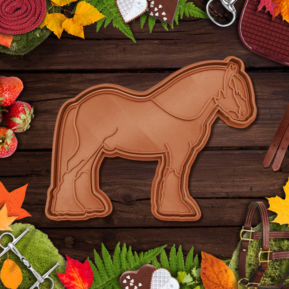 Horse shire cookie cutter / stamp
