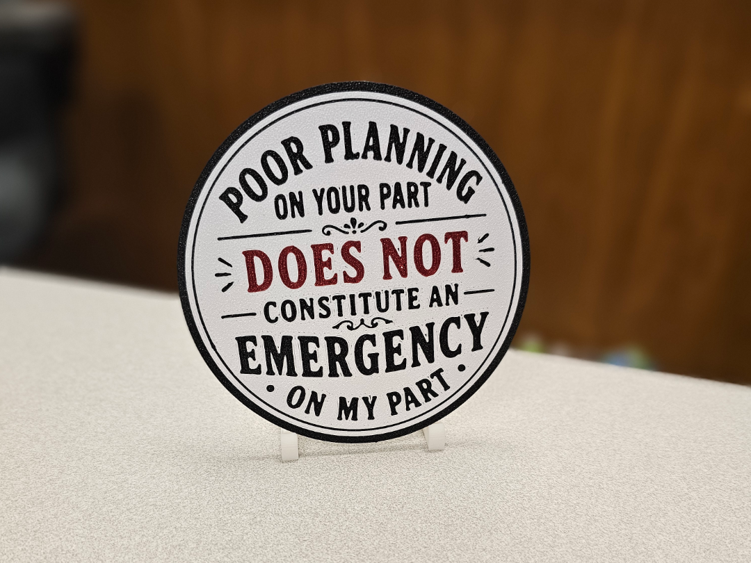 Poor Planning on Your Part Coaster