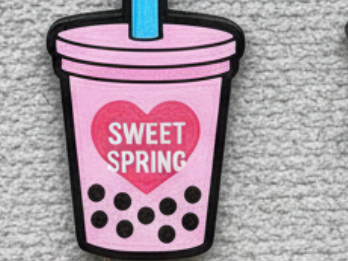 Sweet Spring Boba Tea – Trendy Bubble Tea Charm