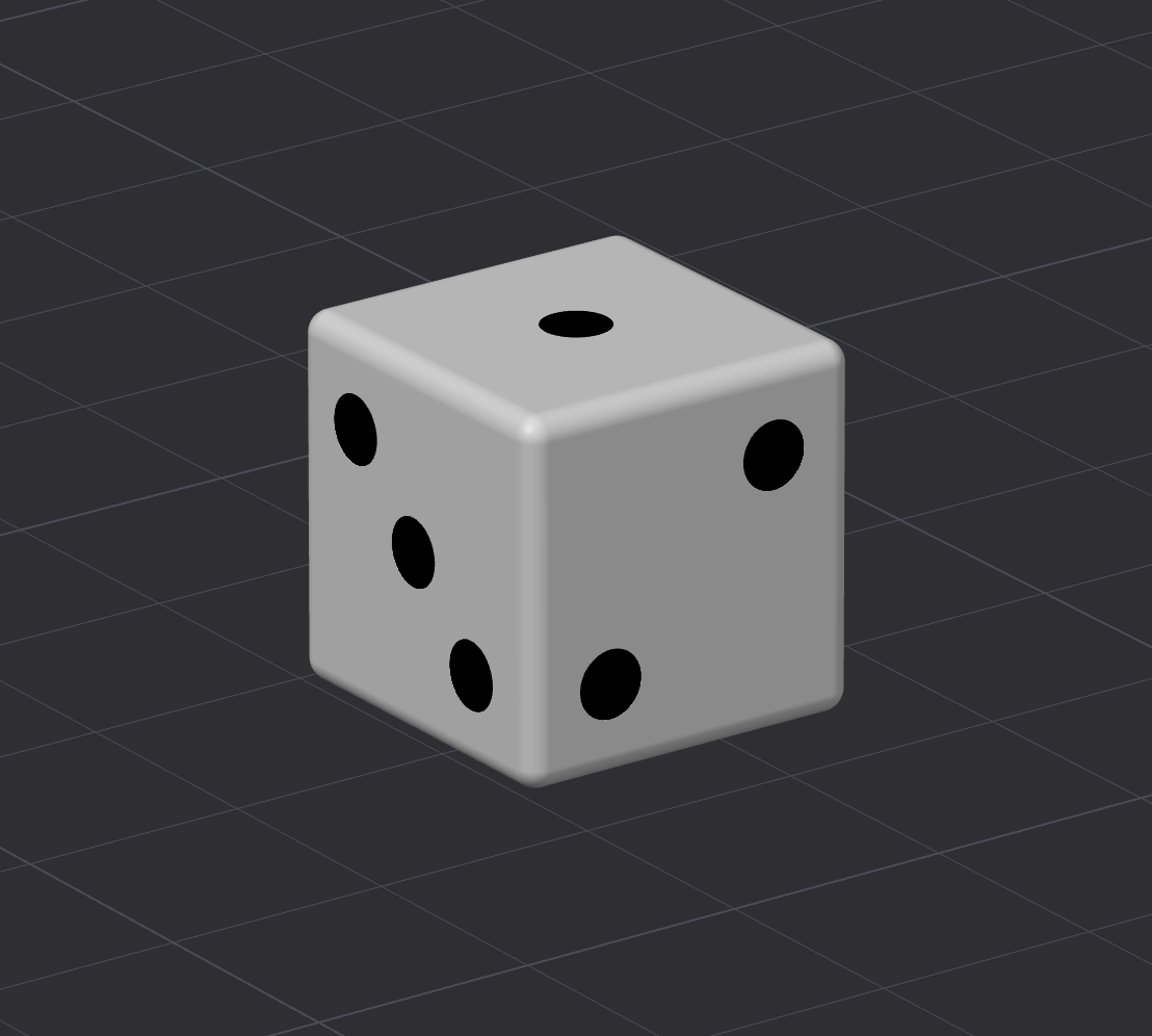 3er Würfel (Dice) - Würfel mit Augen 1, 2 und 3