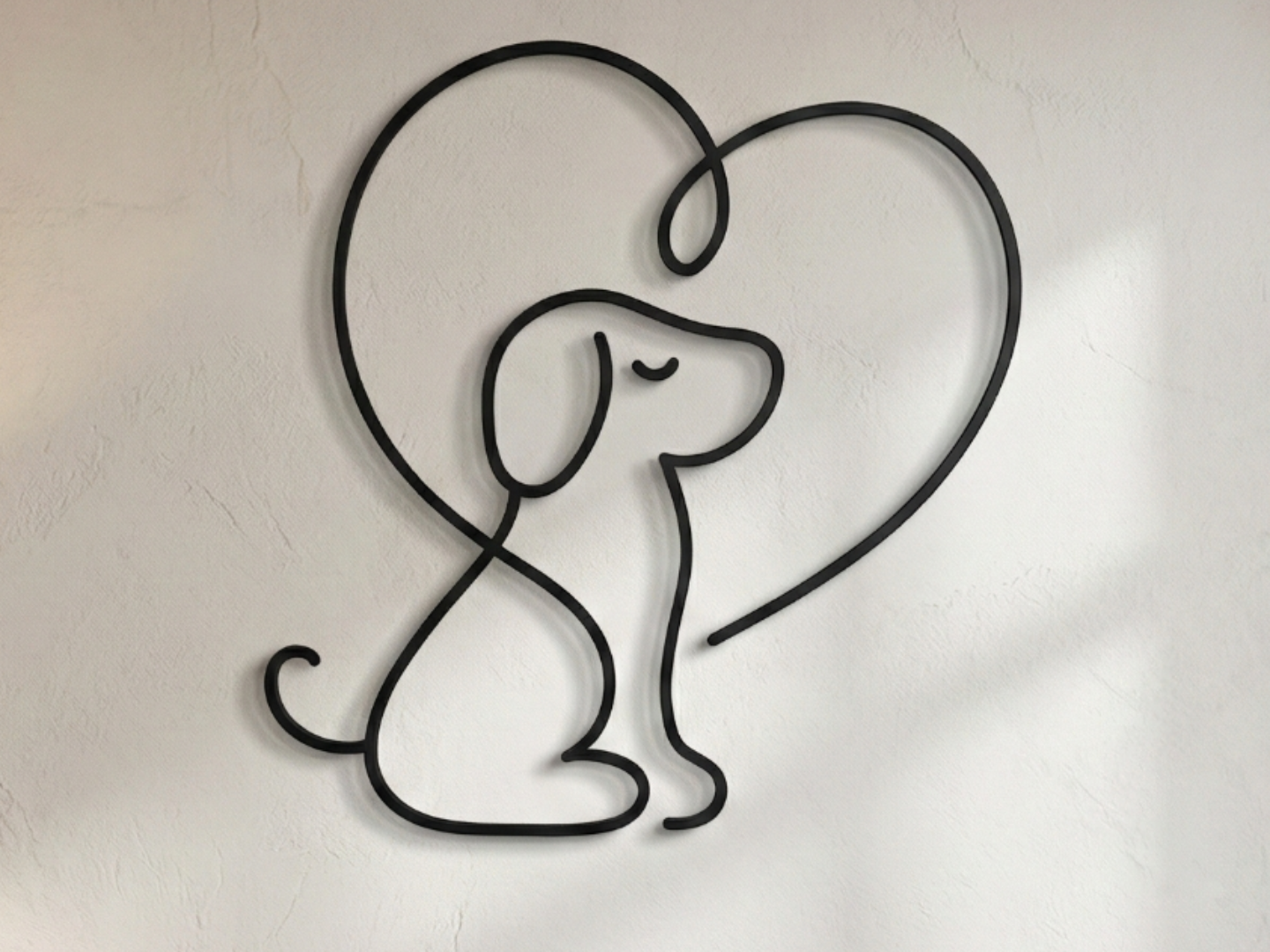 "Puppy Love" - Minimalist Dog & Heart