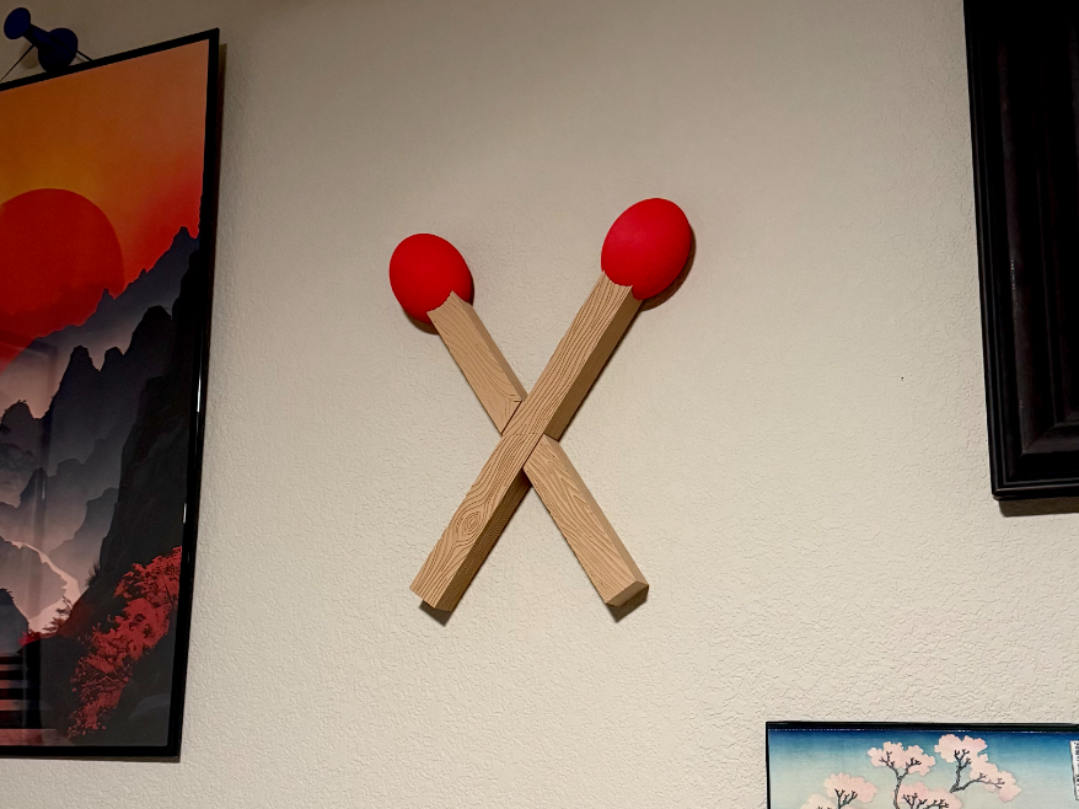 Giant Matchstick Wall Art