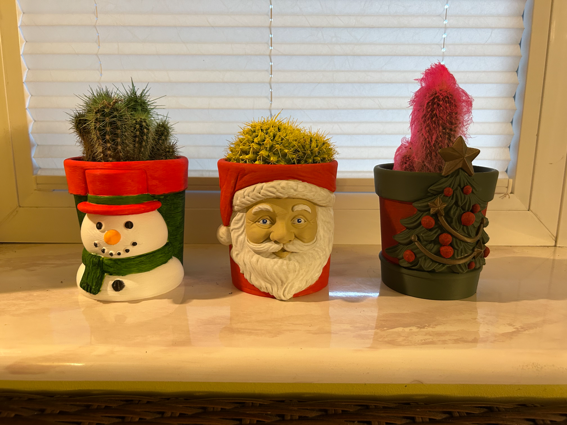 Christmas flower pots