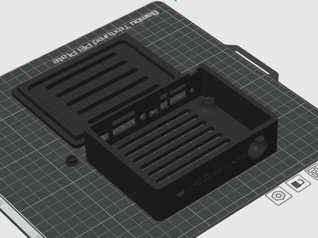 Arylic UP2Stream Amp (V4) Case printed screw holes