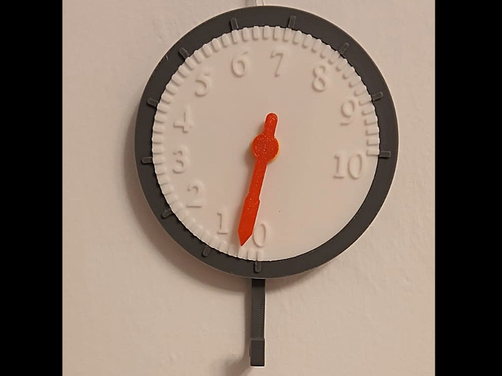 keychain with animated speedometer