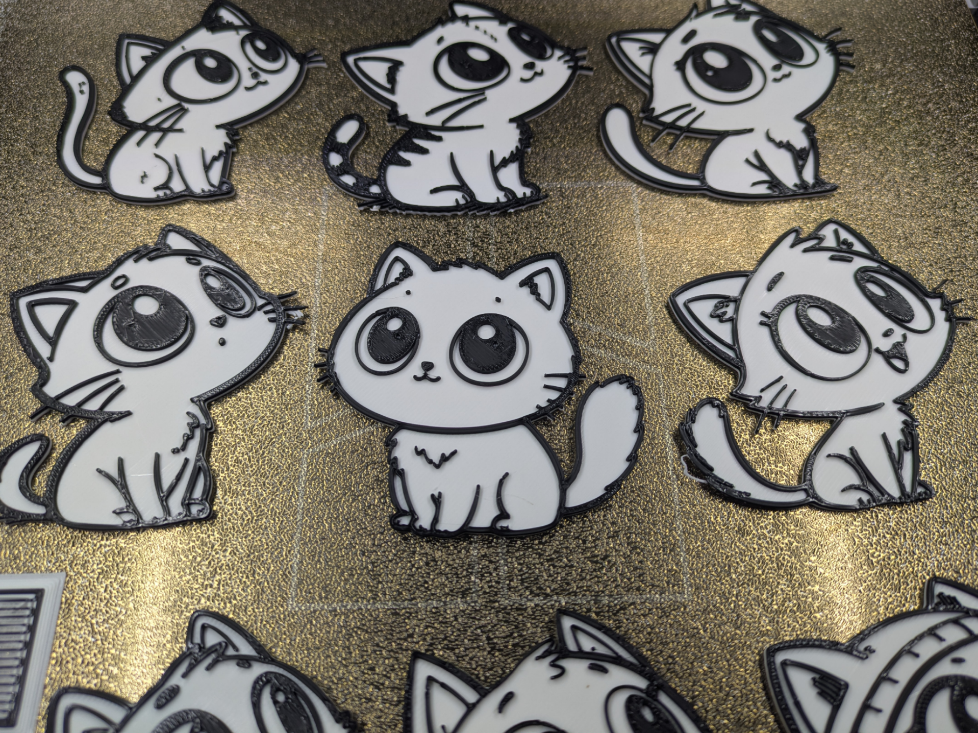 Cute Cat easy to print (keychain and magnet)