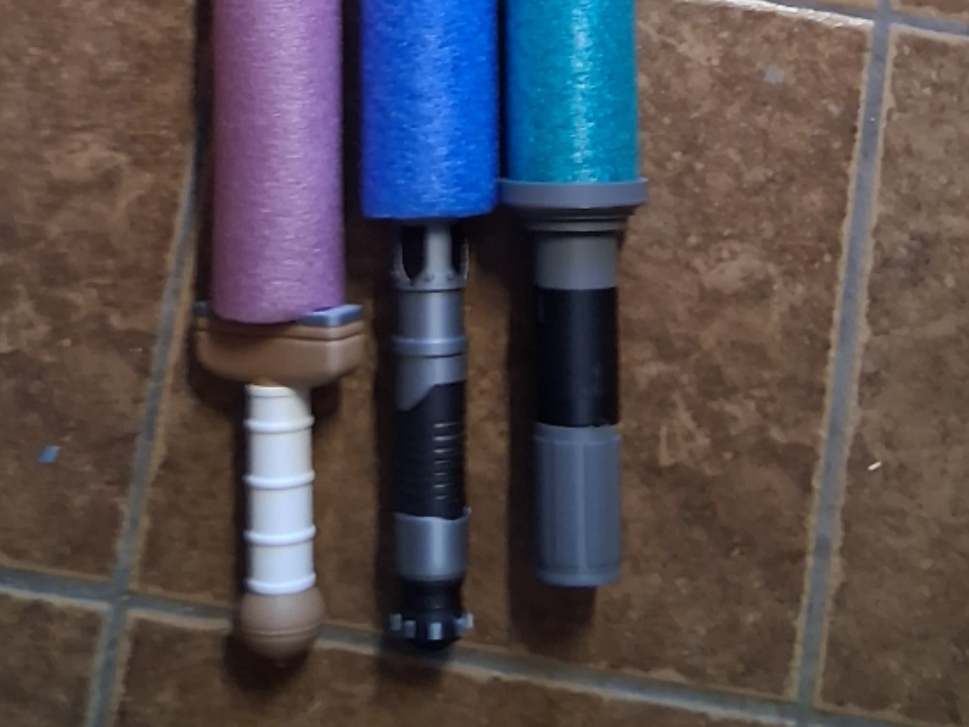 Pool Noodle Handles ,Roman, Obi Wan, Yoda Style.