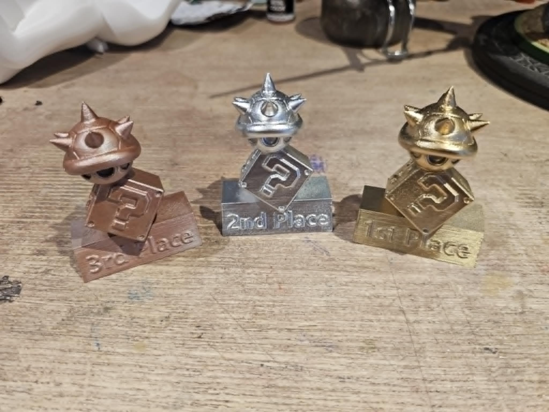Trophée carapace bleu