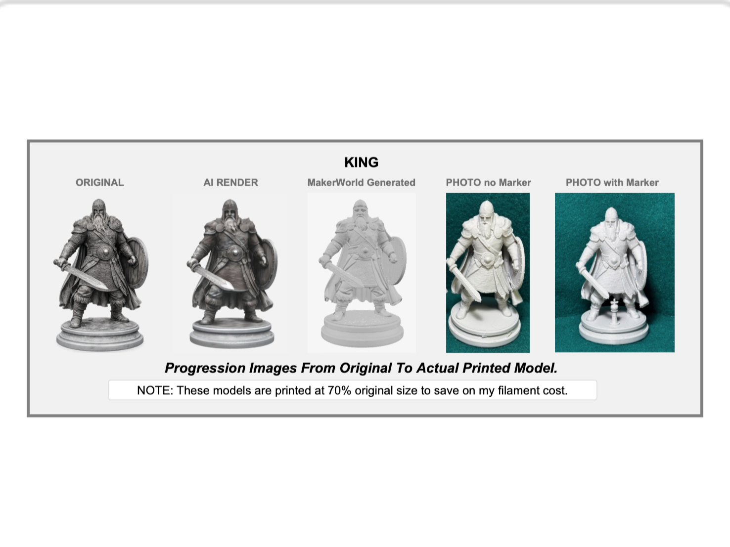 Chess Set Theme: Viking Army WITH Miniature Marker