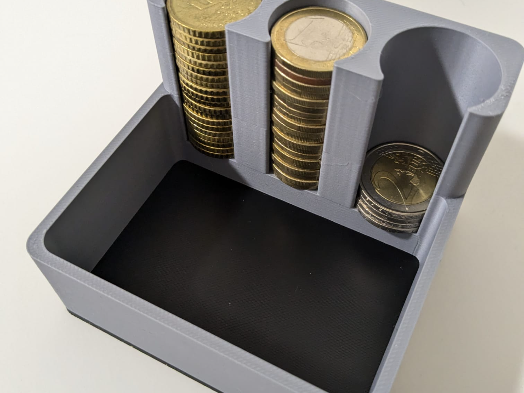 Euro coins holder (.50, 1 and 2 euros)