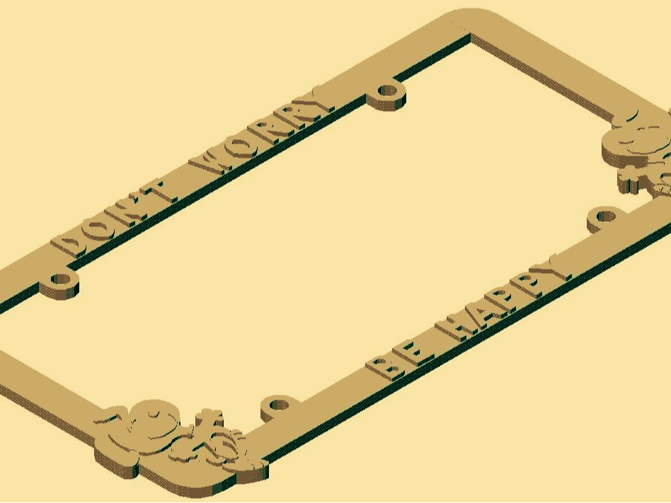 4 PIECE LICENCE PLATE BORDER
