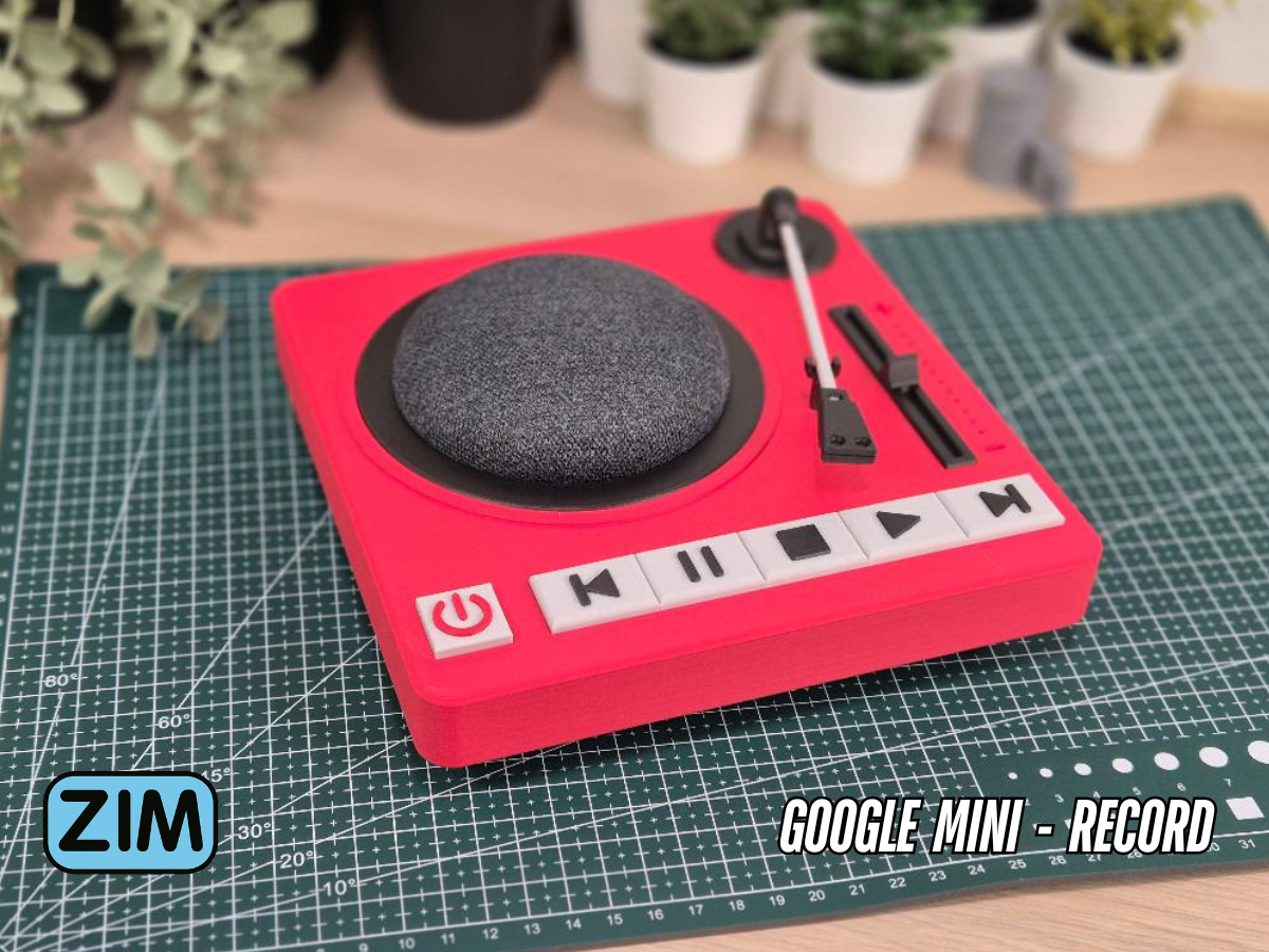 Google Mini Stand - Old School Record Player