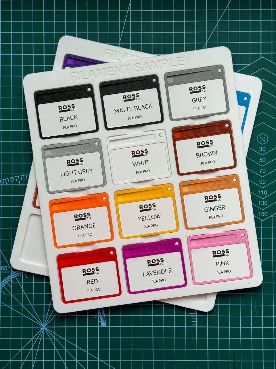Filament Swatch (fits 30x50mm labels) with Base