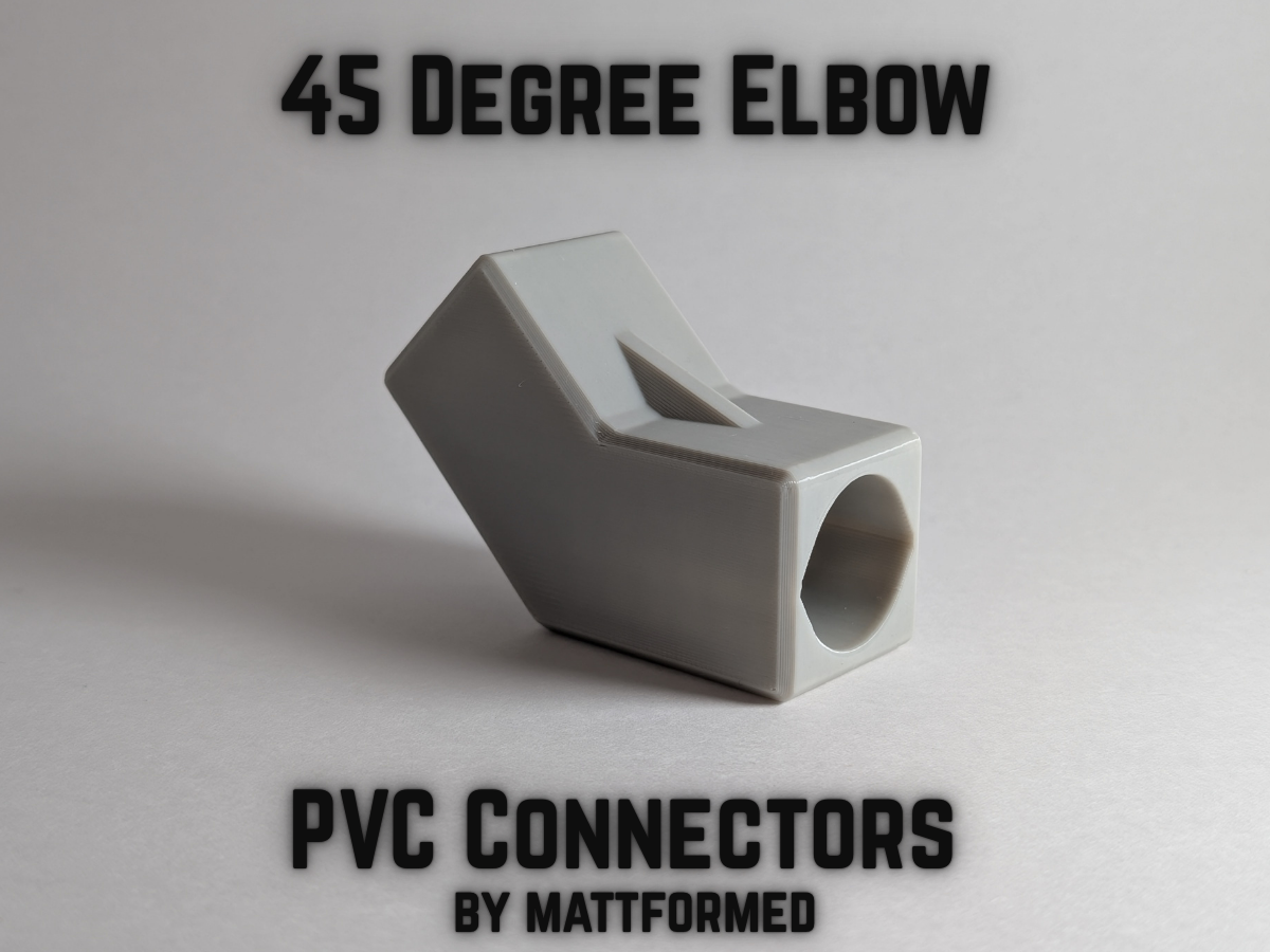 PVC 45 Degree Elbow Connector (All Sizes)