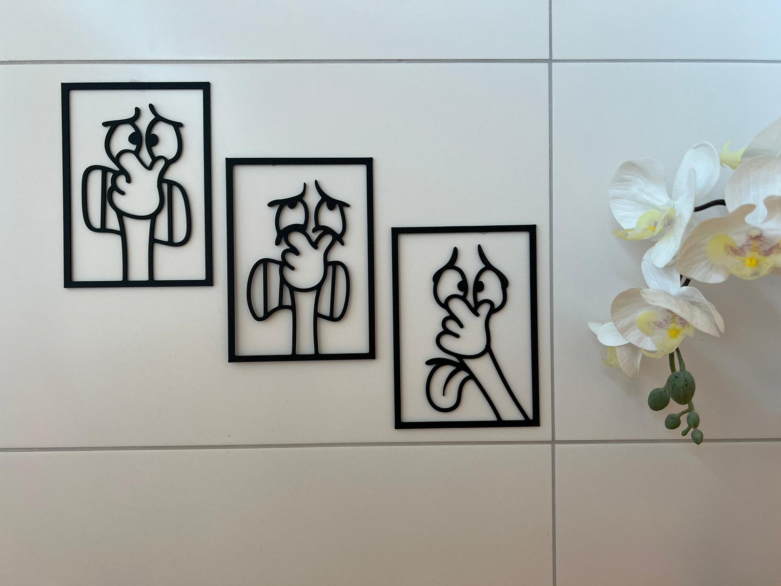 Funny Comic Bathroom Frames