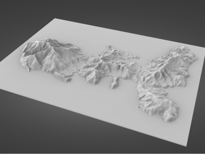 Isola d’Elba – 3D Diorama Terrain Model