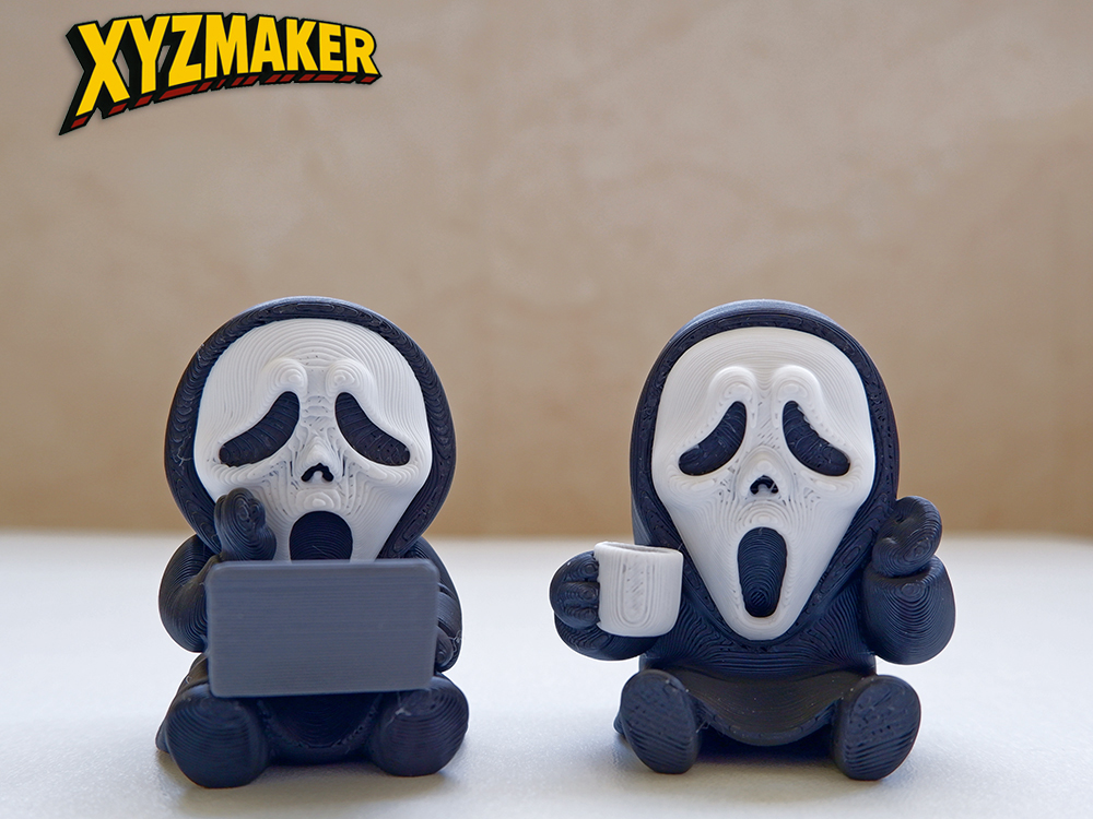Two Scream Mask Killer Desk Figurines