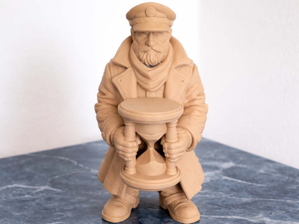 Seefahrer mit Sanduhr als stimmungsvolle Figur