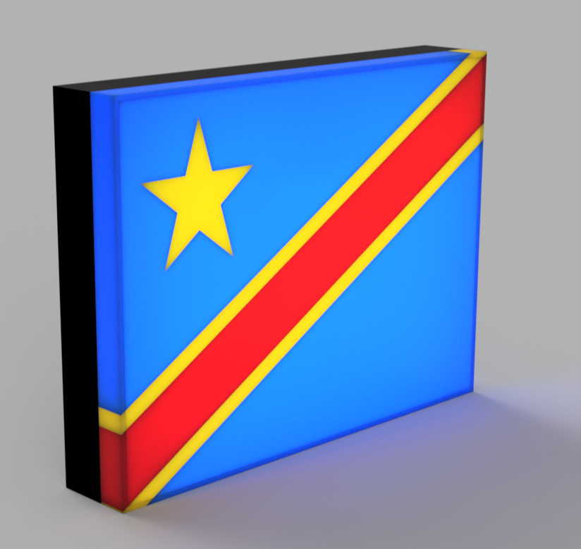 World Flags - Dem. Rep. of the Congo LED Lamp