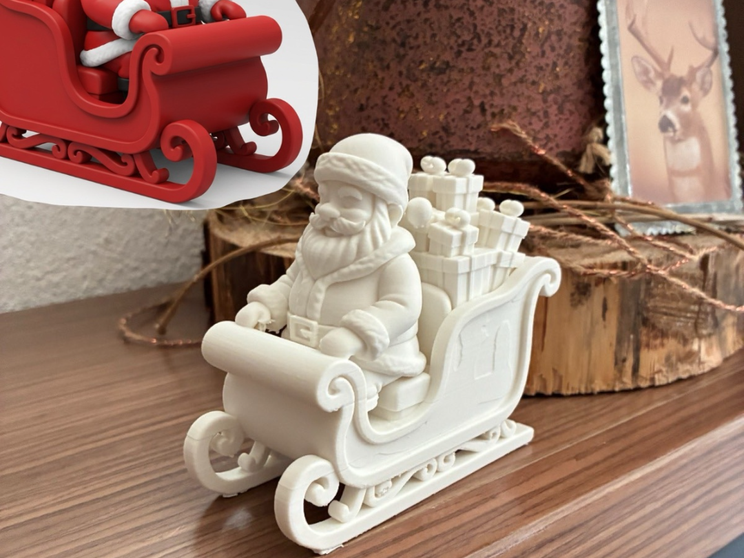 Santa im Schlitten – Weihnachts-Deko Christmas