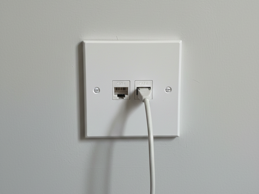 Wall Plate for 2 Keystone - 60mm European Wall Box