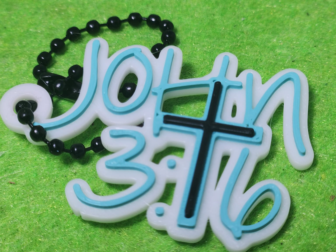 John 3:16 keychain (Bible verse)