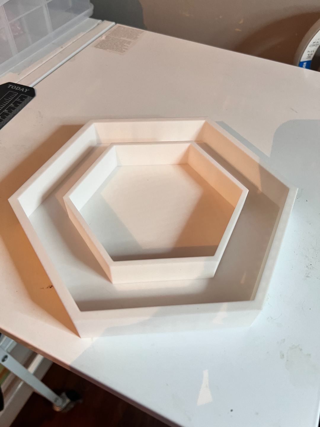 Hexagon Double Wall Dice Tray