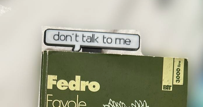 Don't talk to me vignette bookmark