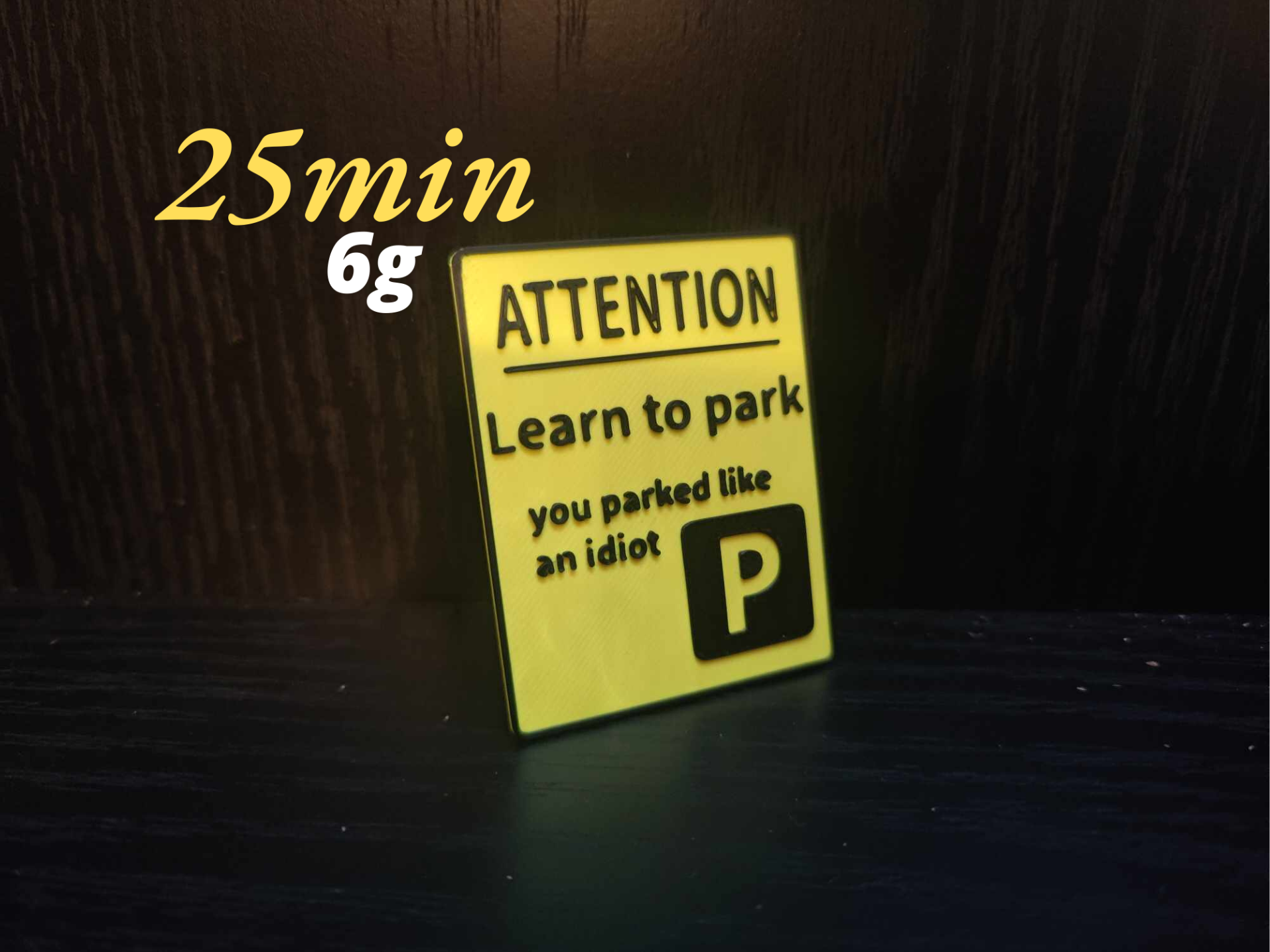 small Learn to Park Sign