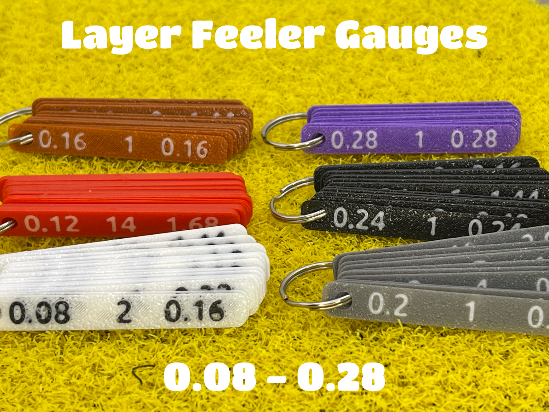 Layer Height - Feeler Gauge [0.08 to 0.28]