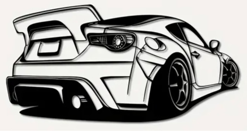 Auto Silhouette wall art
